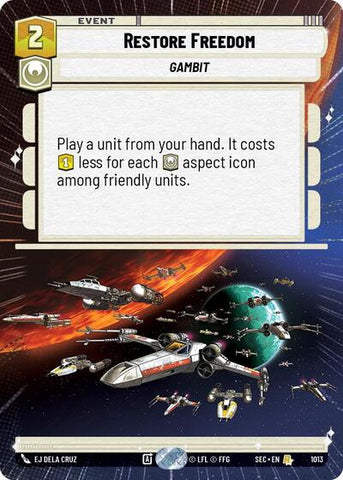 Restore Freedom (Hyperspace Foil) - Foil (Secrets of Power)(SEC-1013/1167)(R)