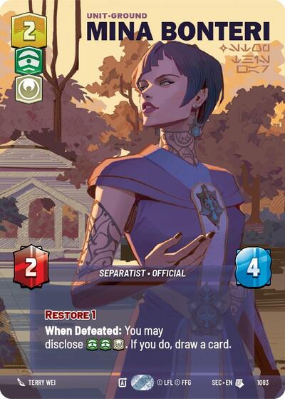 Mina Bonteri, Stop This War (Prestige Foil) - Foil (Secrets of Power)(SEC-1083/1167)(U)