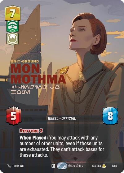 Mon Mothma, Clinging to Hope (Prestige Foil) - Foil (Secrets of Power)(SEC-1085/1167)(R)