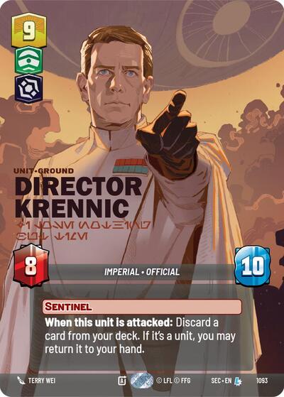 Director Krennic, I Lose Nothing But Time (Prestige Foil) - Foil (Secrets of Power)(SEC-1093/1167)(L)