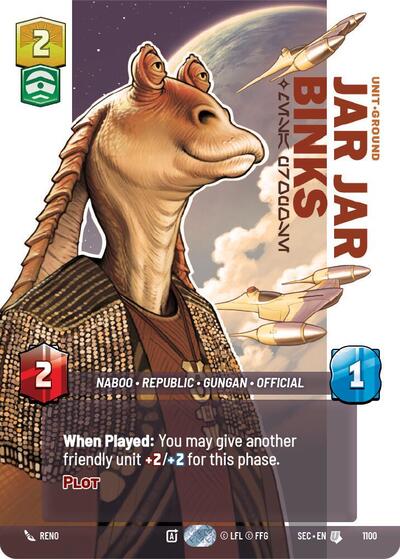 Jar Jar Binks, Mesa Propose (Prestige Foil) - Foil (Secrets of Power)(SEC-1100/1167)(U)