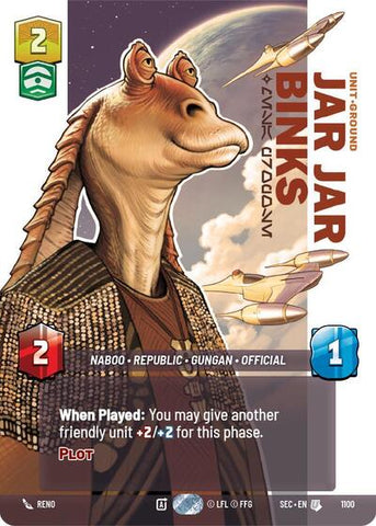 Jar Jar Binks, Mesa Propose (Prestige Foil) - Foil (Secrets of Power)(SEC-1100/1167)(U)