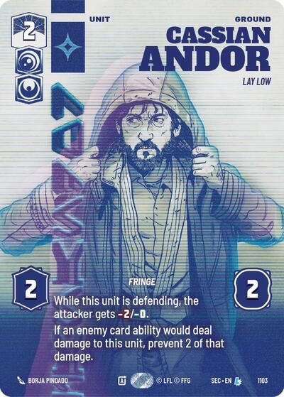 Cassian Andor, Lay Low (Prestige Foil) - Foil (Secrets of Power)(SEC-1103/1167)(L)