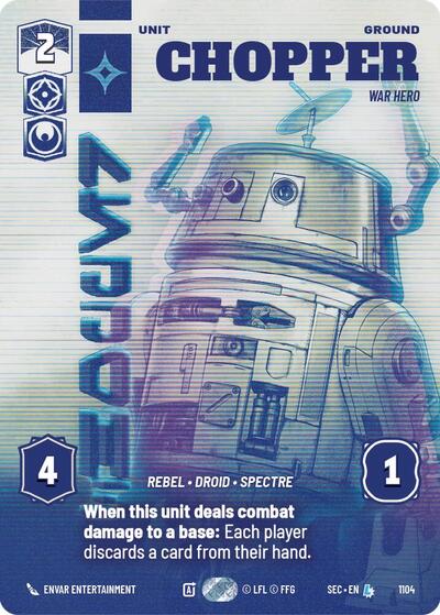 Chopper, War Hero (Prestige Foil) - Foil (Secrets of Power)(SEC-1104/1167)(L)