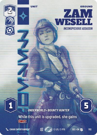 Zam Wesell, Inconspicuous Assassin (Prestige Foil) - Foil (Secrets of Power)(SEC-1112/1167)(U)