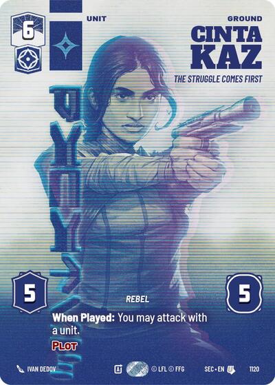 Cinta Kaz, The Struggle Comes First (Prestige Foil) - Foil (Secrets of Power)(SEC-1120/1167)(U)