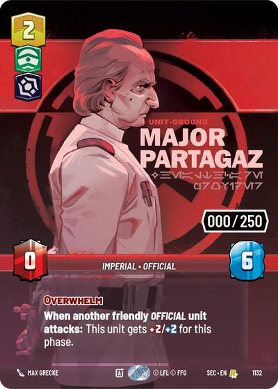 Major Partagaz, Healthcare Provider (Serialized) - Foil (Secrets of Power)(SEC-1132/1167)(R)