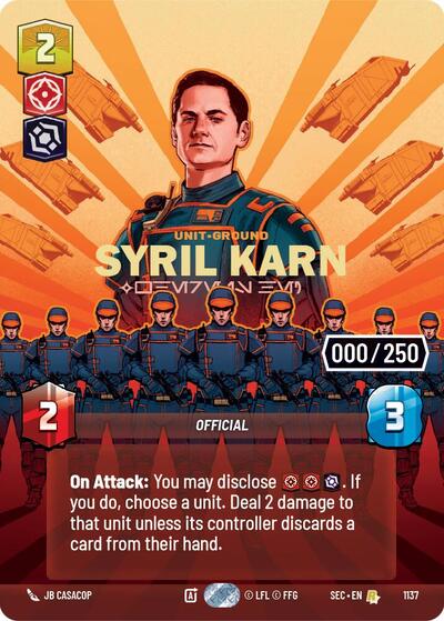 Syril Karn, Where Is He? (Serialized) - Foil (Secrets of Power)(SEC-1137/1167)(R)
