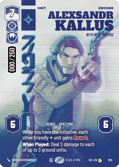 Alexsandr Kallus, With New Purpose (Serialized) - Foil (Secrets of Power)(SEC-1150/1167)(R)