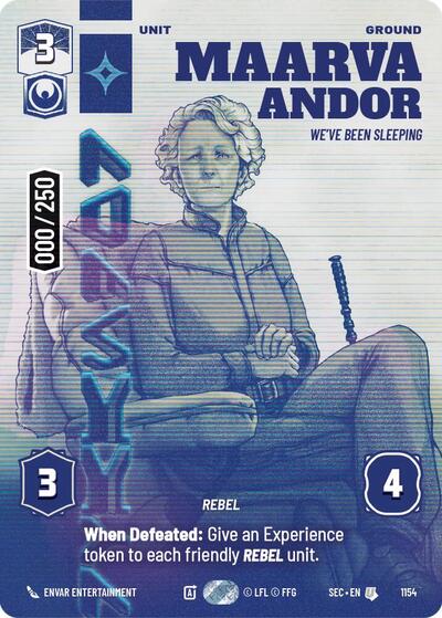 Maarva Andor, We've Been Sleeping (Serialized) - Foil (Secrets of Power)(SEC-1154/1167)(U)