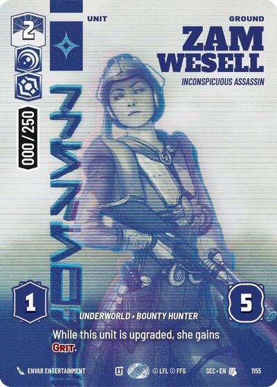 Zam Wesell, Inconspicuous Assassin (Serialized) - Foil (Secrets of Power)(SEC-1155/1167)(U)