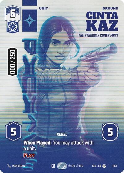 Cinta Kaz, The Struggle Comes First (Serialized) - Foil (Secrets of Power)(SEC-1163/1167)(U)