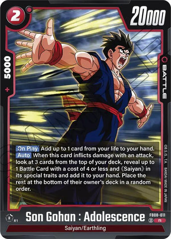 Son Gohan : Adolescence [011] [Foil] (FB08-011)(R)