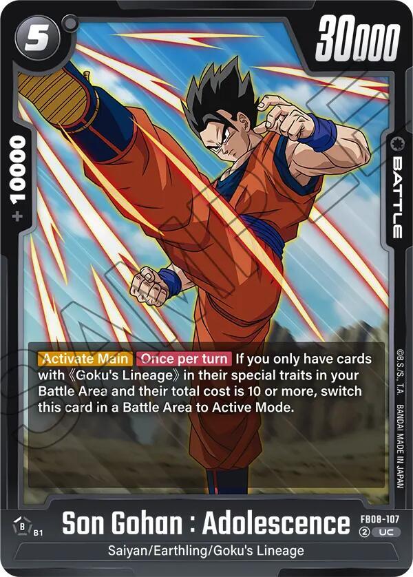 Son Gohan : Adolescence [107] (FB08-107)(UC)
