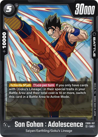 Son Gohan : Adolescence [107] (FB08-107)(UC)