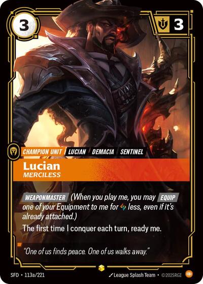 Lucian, Merciless - Alternate Art - Foil (Spiritforged)(SFD-113a/221)(O/AA)