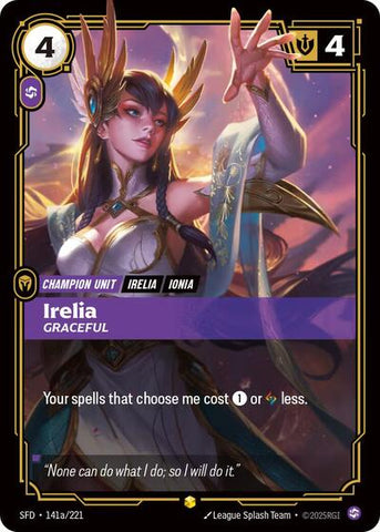 Irelia, Graceful - Alternate Art - Foil (Spiritforged)(SFD-141a/221)(O/AA)