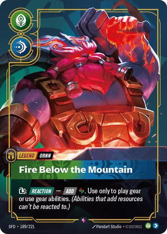 Ornn, Fire Below the Mountain - Foil (Spiritforged)(SFD-189/221)(R)