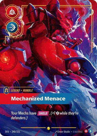 Rumble, Mechanized Menace - Overnumbered - Foil (Spiritforged)(SFD-240/221)(O/AA)