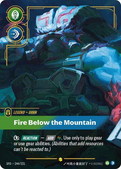 Ornn, Fire Below the Mountain - Overnumbered - Foil (Spiritforged)(SFD-244/221)(O/AA)