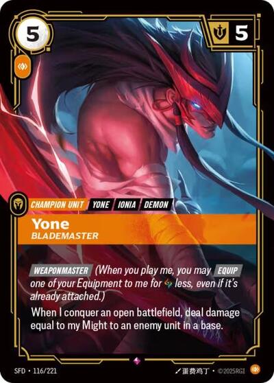 Yone, Blademaster - Foil (Spiritforged)(SFD-116/221)(R)