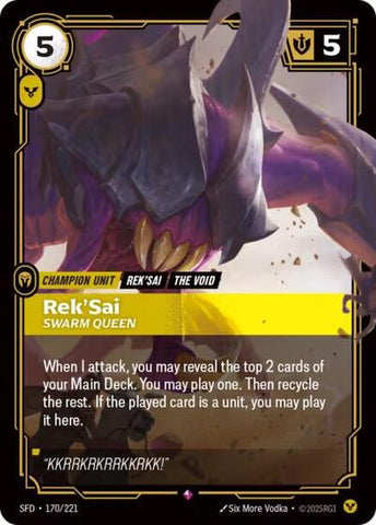 Rek'Sai, Swarm Queen - Foil (Spiritforged)(SFD-170/221)(R)