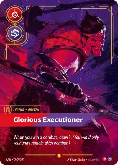 Draven, Glorious Executioner - Overnumbered - Foil (Spiritforged)(SFD-242/221)(O/AA)