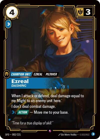 Ezreal, Dashing - Foil (Spiritforged)(SFD-082/221)(R)