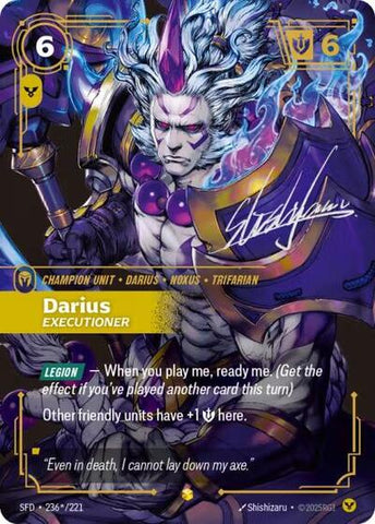 Darius, Executioner - Overnumbered - Signature - Foil (Spiritforged)(SFD-236s/221)(O/AA)