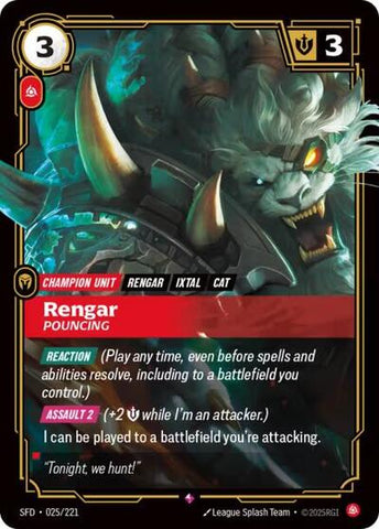 Rengar, Pouncing - Foil (Spiritforged)(SFD-025/221)(R)