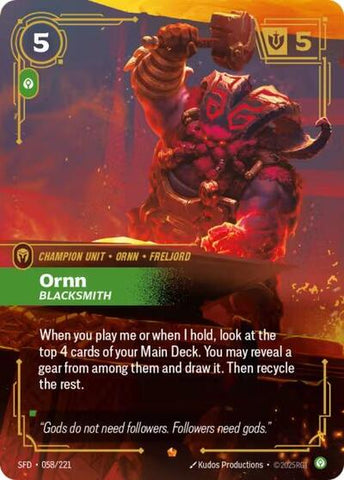 Ornn, Blacksmith - Foil (Spiritforged)(SFD-058/221)(E)
