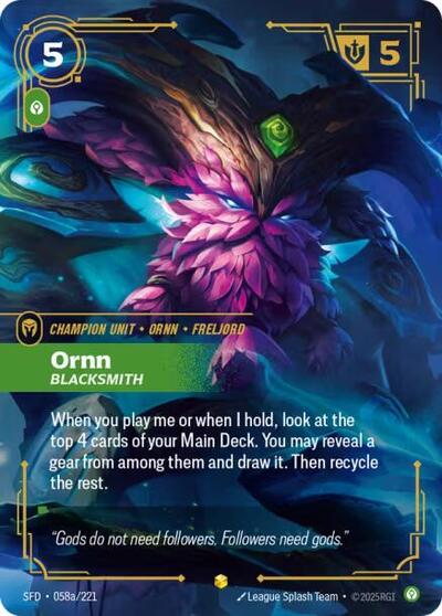 Ornn, Blacksmith - Alternate Art - Foil (Spiritforged)(SFD-058a/221)(O/AA)