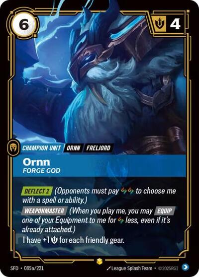 Ornn, Forge God - Alternate Art - Foil (Spiritforged)(SFD-085a/221)(O/AA)