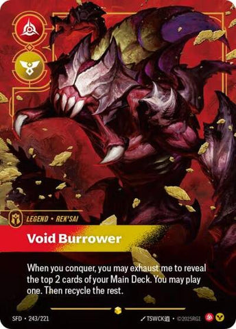 Rek'sai, Void Burrower - Overnumbered - Foil (Spiritforged)(SFD-243/221)(O/AA)