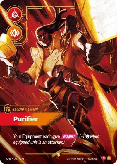 Lucian, Purifier - Overnumbered - Foil (Spiritforged)(SFD-241/221)(O/AA)