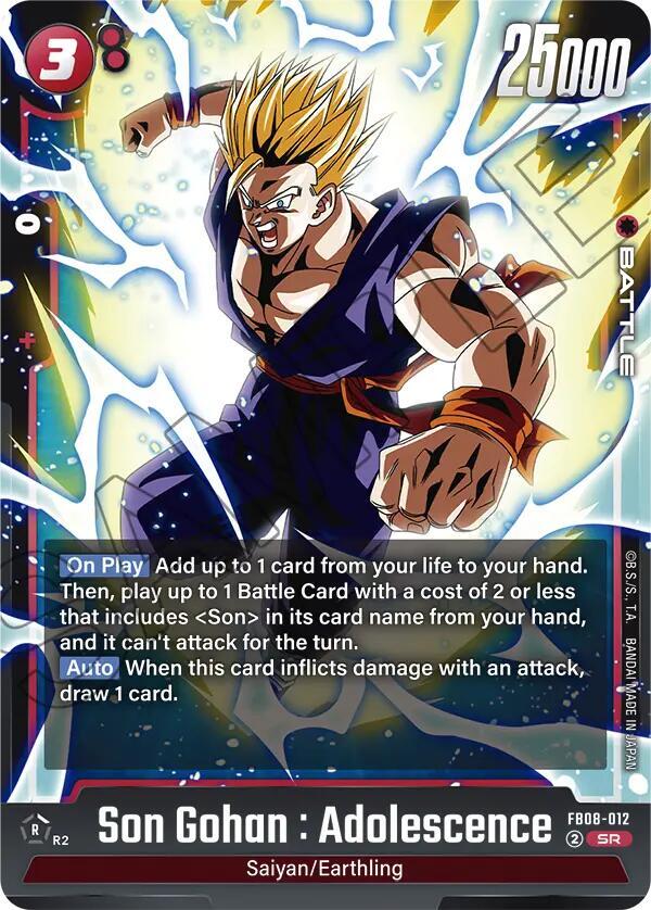 Son Gohan : Adolescence [012] [Foil] (FB08-012)(SR)