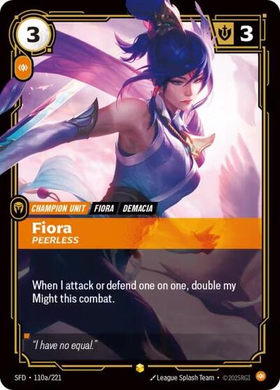 Fiora, Peerless - Alternate Art - Foil (Spiritforged)(SFD-110a/221)(O/AA)