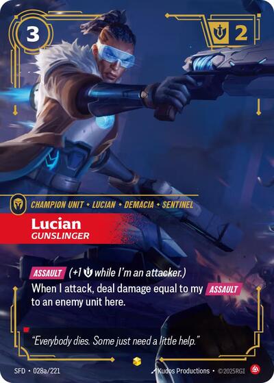 Lucian, Gunslinger - Alternate Art - Foil (Spiritforged)(SFD-028a/221)(O/AA)