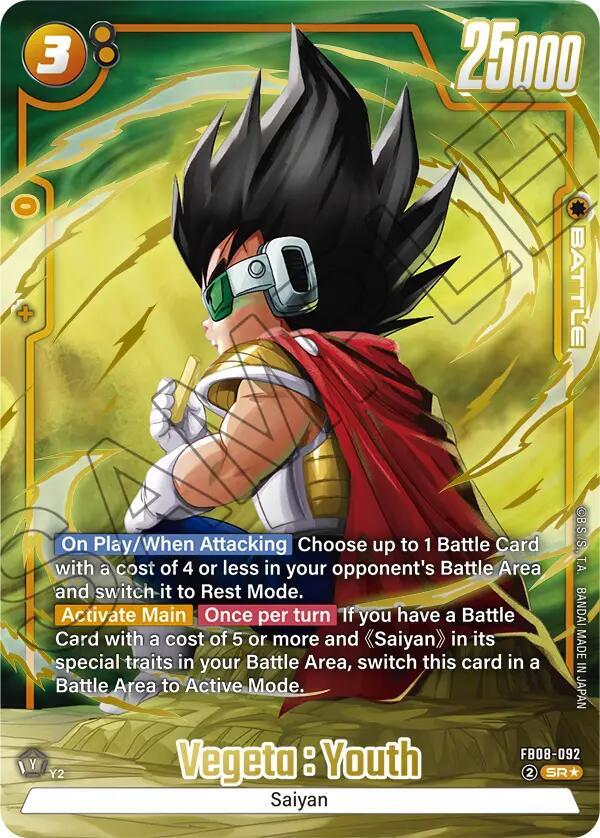 Vegeta : Youth [Alternate Art] [Foil] (FB08-092)(SR)