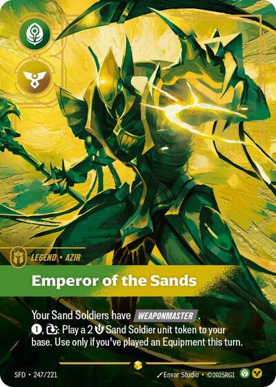 Azir, Emperor of the Sands - Overnumbered - Foil (Spiritforged)(SFD-247/221)(O/AA)