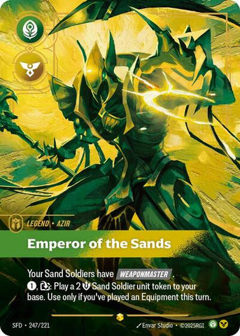 Azir, Emperor of the Sands - Overnumbered - Foil (Spiritforged)(SFD-247/221)(O/AA)