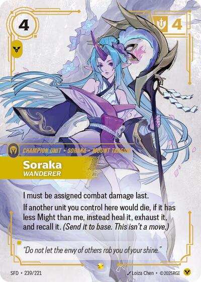 Soraka, Wanderer - Overnumbered - Foil (Spiritforged)(SFD-239/221)(O/AA)