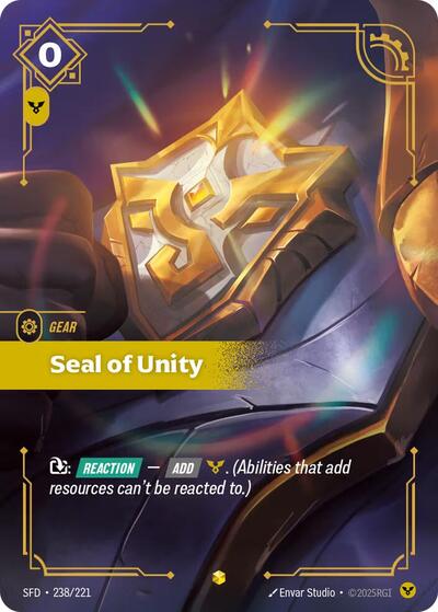 Seal of Unity - Overnumbered - Foil (Spiritforged)(SFD-238/221)(O/AA)