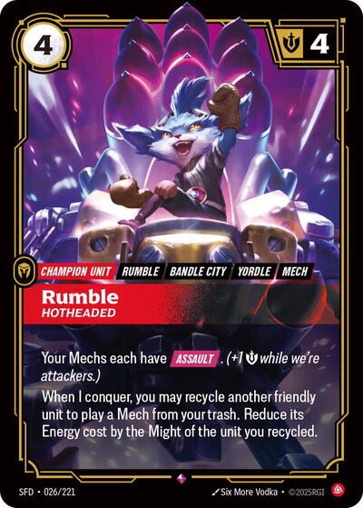 Rumble, Hotheaded - Foil (Spiritforged)(SFD-026/221)(R)