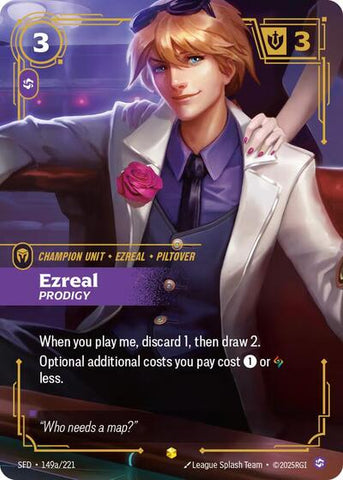 Ezreal, Prodigy - Alternate Art - Foil (Spiritforged)(SFD-149a/221)(O/AA)