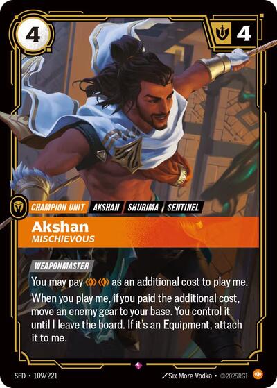 Akshan, Mischievous - Foil (Spiritforged)(SFD-109/221)(R)