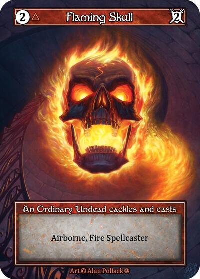 Flaming Skull - Foil (Gothic)(OR)