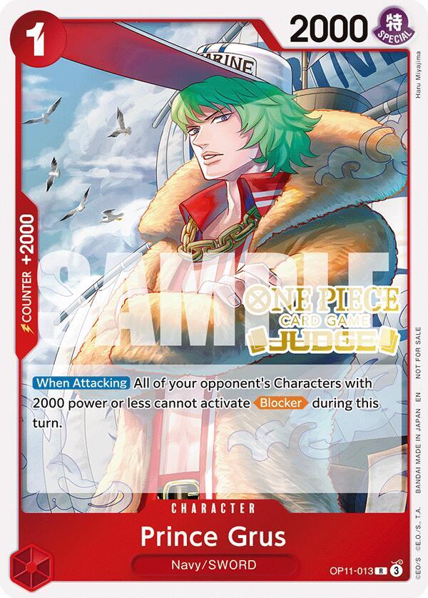 Prince Grus [Judge Pack Vol. 7] [Foil] (One Piece Promotion Cards)(OP11-013)(R)