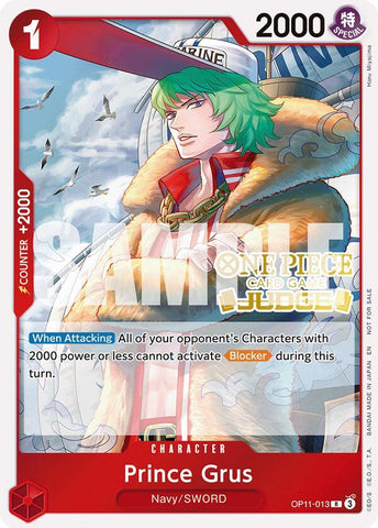 Prince Grus [Judge Pack Vol. 7] [Foil] (One Piece Promotion Cards)(OP11-013)(R)