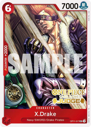X.Drake [Judge Pack Vol. 7] [Foil] (One Piece Promotion Cards)(OP11-017)(UC)